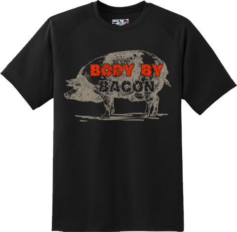 Funny Body By Bacon Pig Pork T Shirt New Graphic Tee