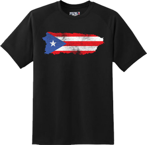 Horizontal Puerto Rico Flag Soccer Football America T Shirt New Graphic Tee