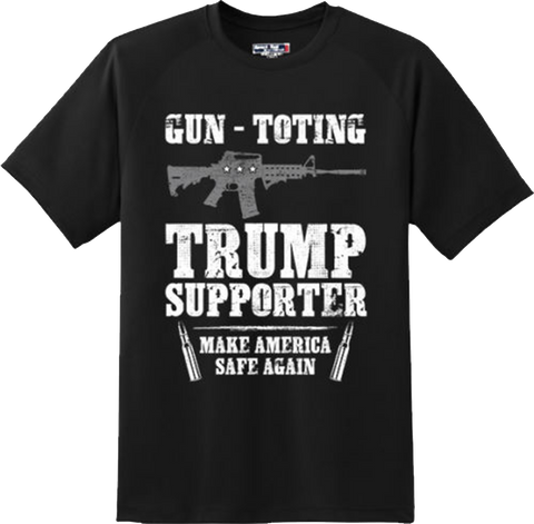 Gun Toting Trump Supporter 2nd Amendment Weapon Freedom T Shirt New Graphic Tee