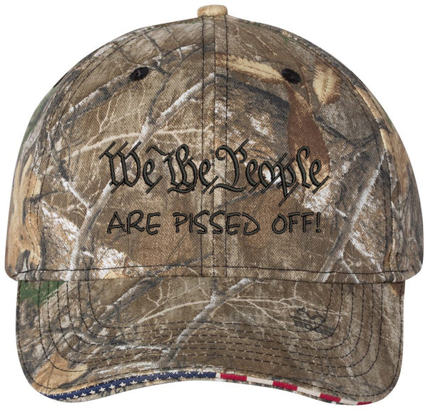 We the people are pissed off Real Tree Camo Embroidered Baseball One Size Fits All Structured Hat