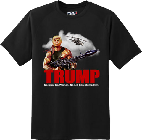 Funny Trump Rambo America Republican Humor Patriotic T Shirt New Graphic Tee