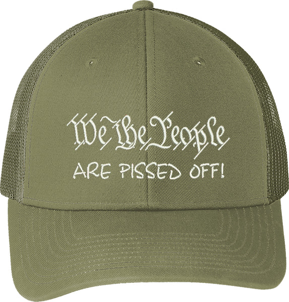 We the people are pissed off Trucker Mesh-Back  Embroidered Baseball One Size Fits All Structured Hat