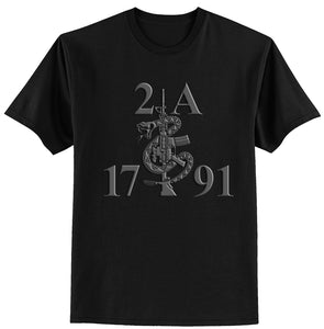Gun 2A 1791 2nd Amendment  AR15 Guns Right Freedom Patriotic Tshirt