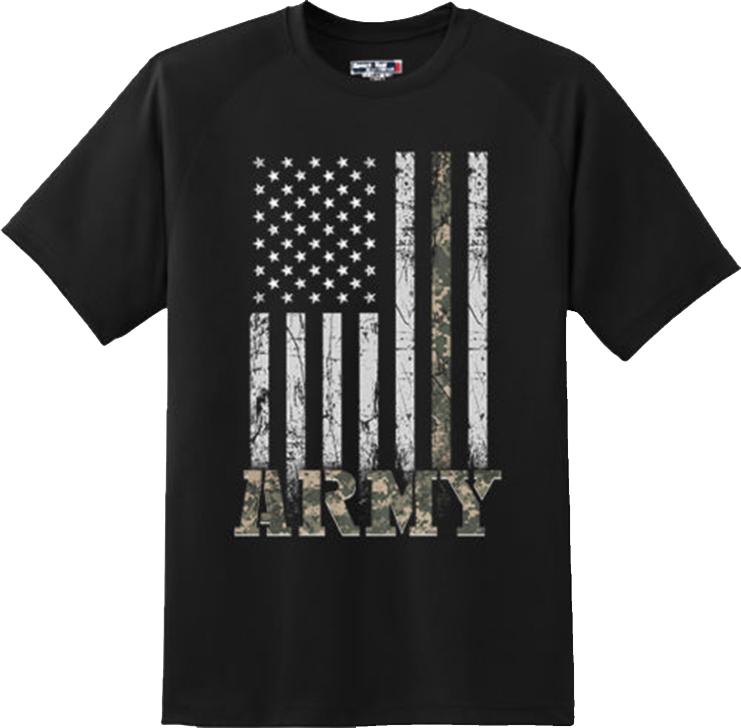 Army Camo US Flag America Veteran Patriotic Gift Cool T Shirt New Graphic Tee