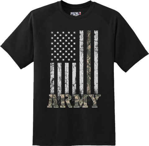 Army Camo US Flag America Veteran Patriotic Gift Cool T Shirt New Graphic Tee