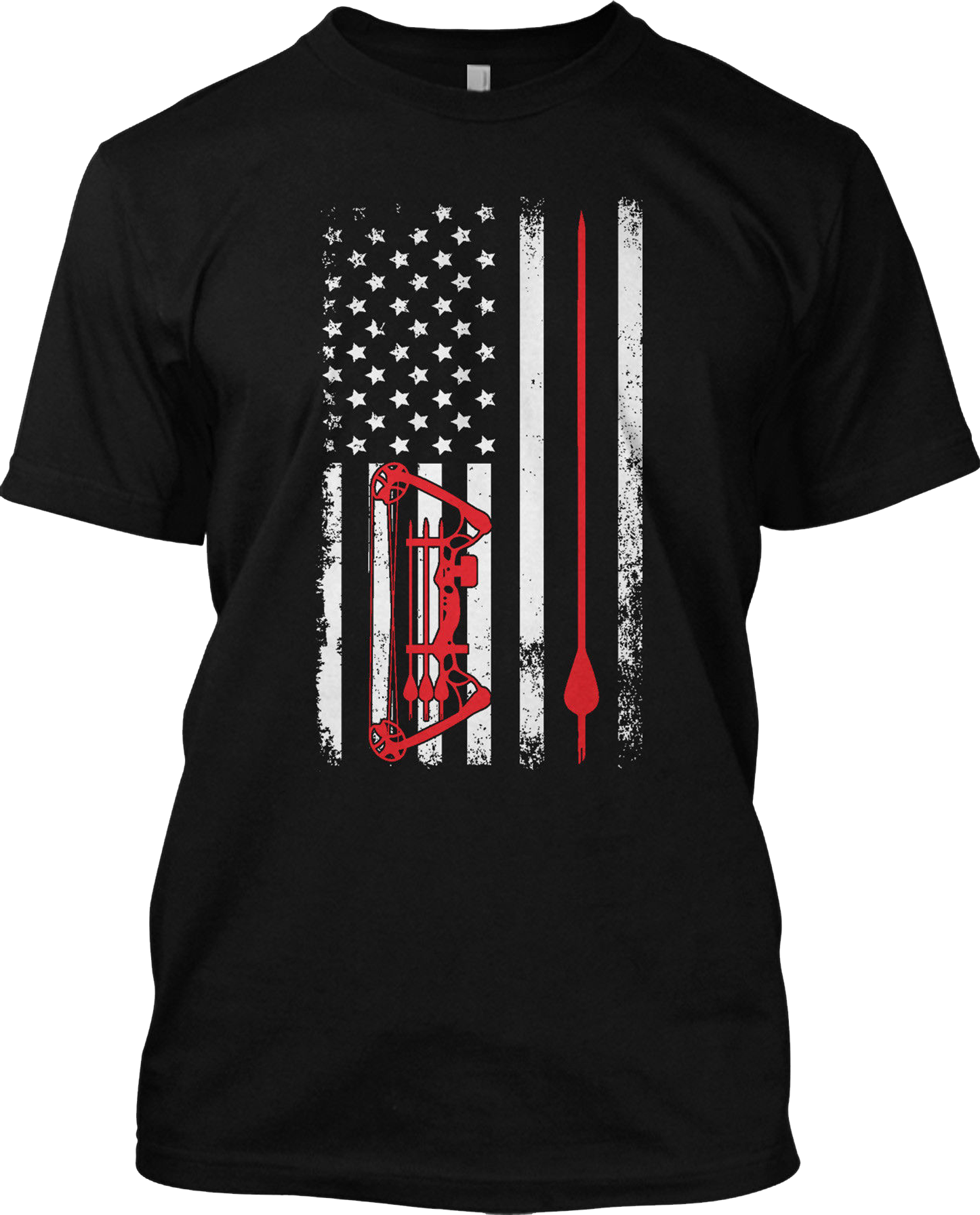 Archery American Hunting Flag Patriotic T Shirt Graphic Tee