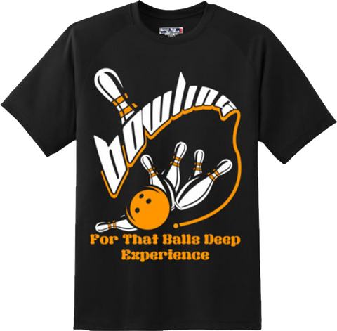 Funny Balls Deep Experience Bowling Sports T Shirt New Graphic Tee