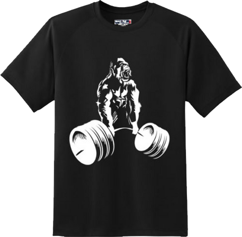 Funny Gorilla Power Lifter  Gym Fitness Weight Training T Shirt New Graphic Tee