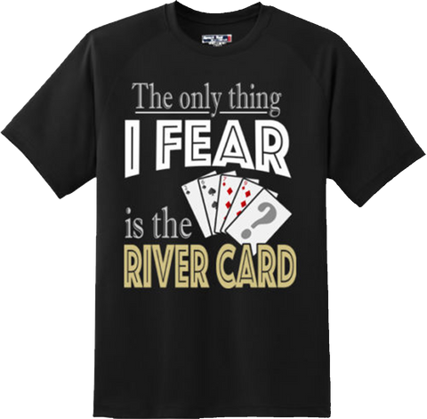 Funny River Card Poker Gambling T Shirt New Graphic Tee