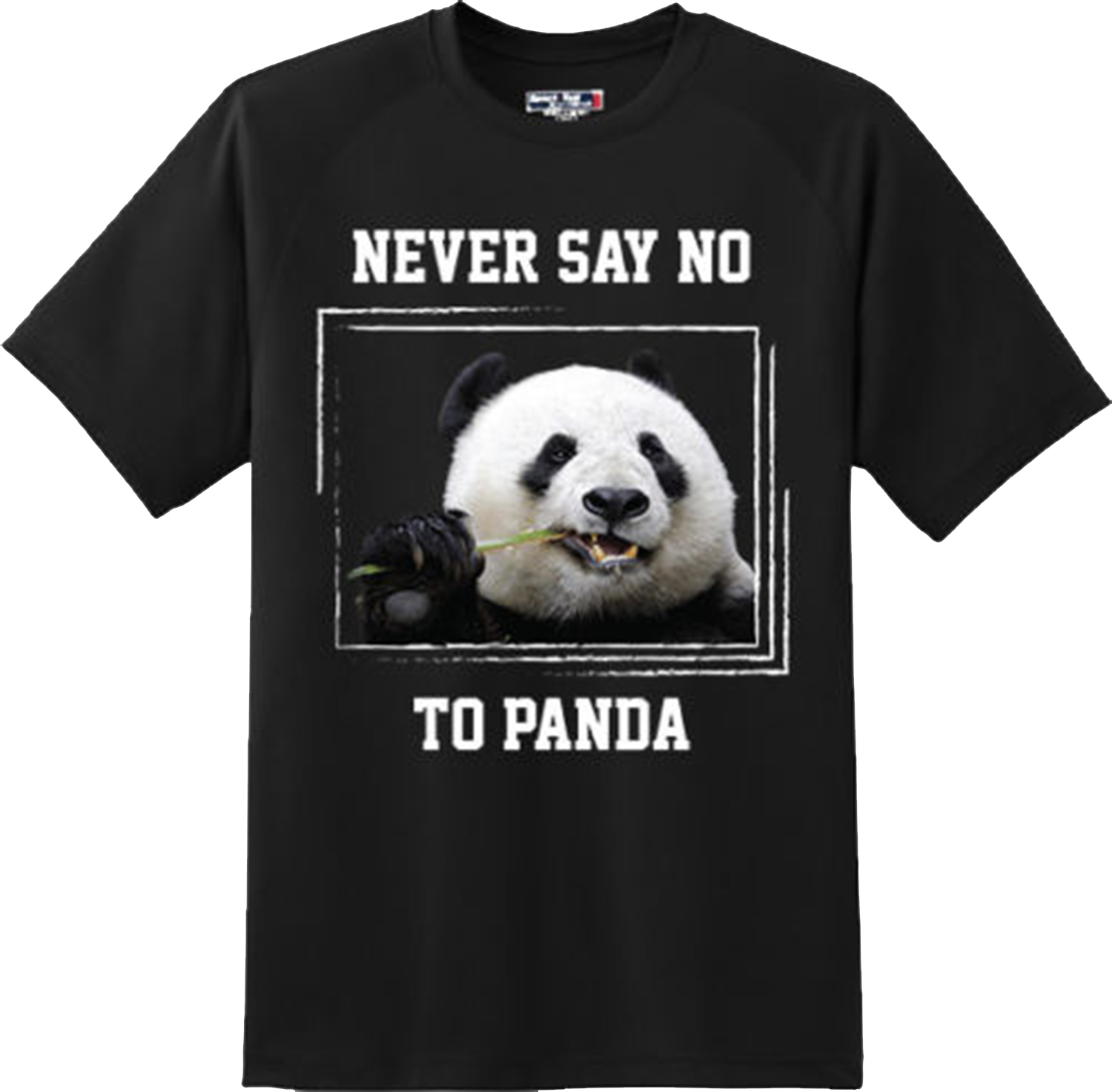 Funny Never say no to Panda Humor College Party Adult T Shirt New Graphic Tee