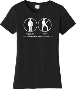 Funny Your and My Husband Guitar Humor Wife Gift T Shirt New Graphic Tee