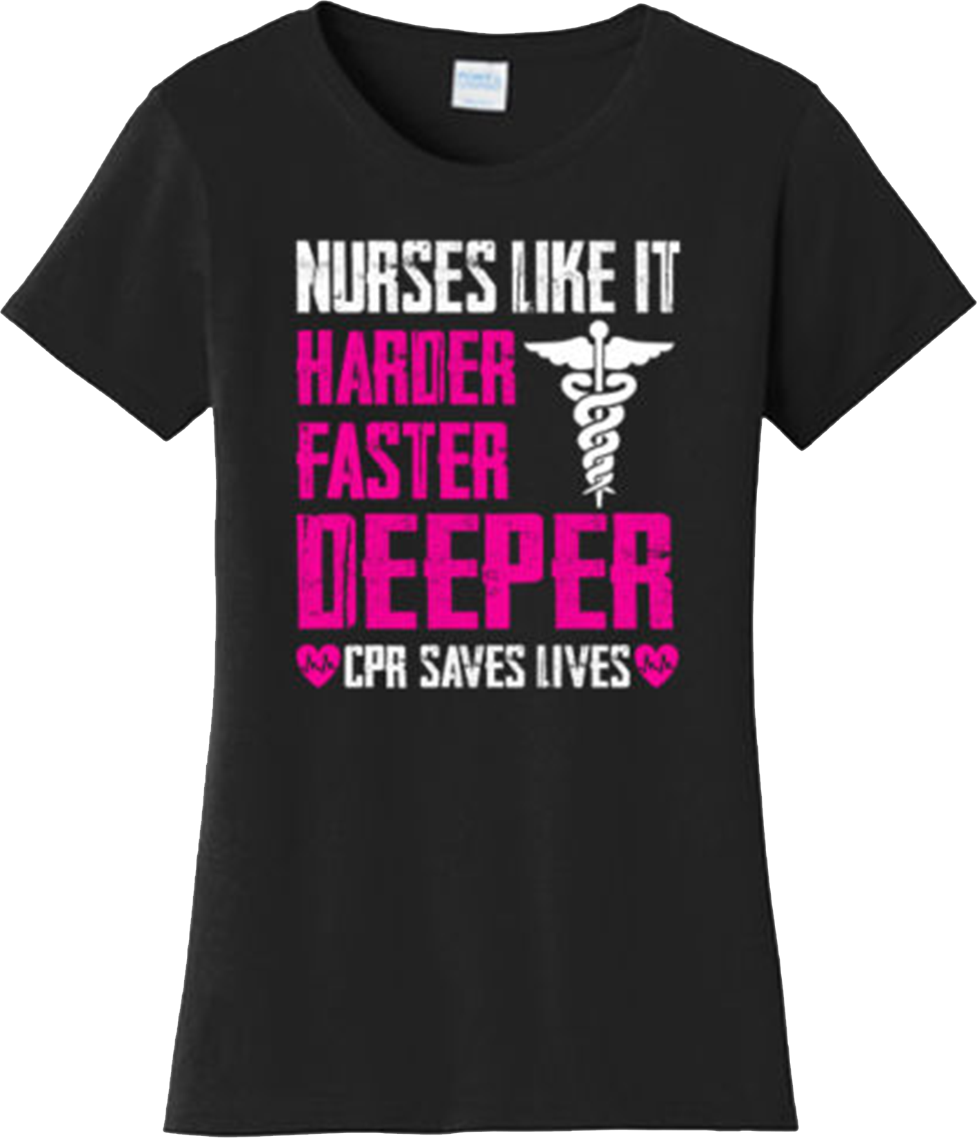 Funny Nurses Like It Harder Faster Deeper Adult Humor T Shirt New Graphic Tee