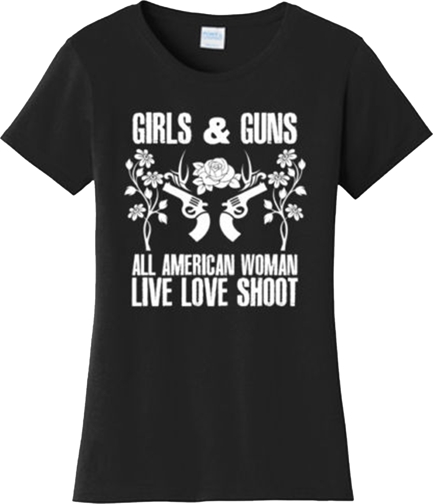 Girls and Guns American Patriotic 2nd Amendment Gun T Shirt New Graphic Tee