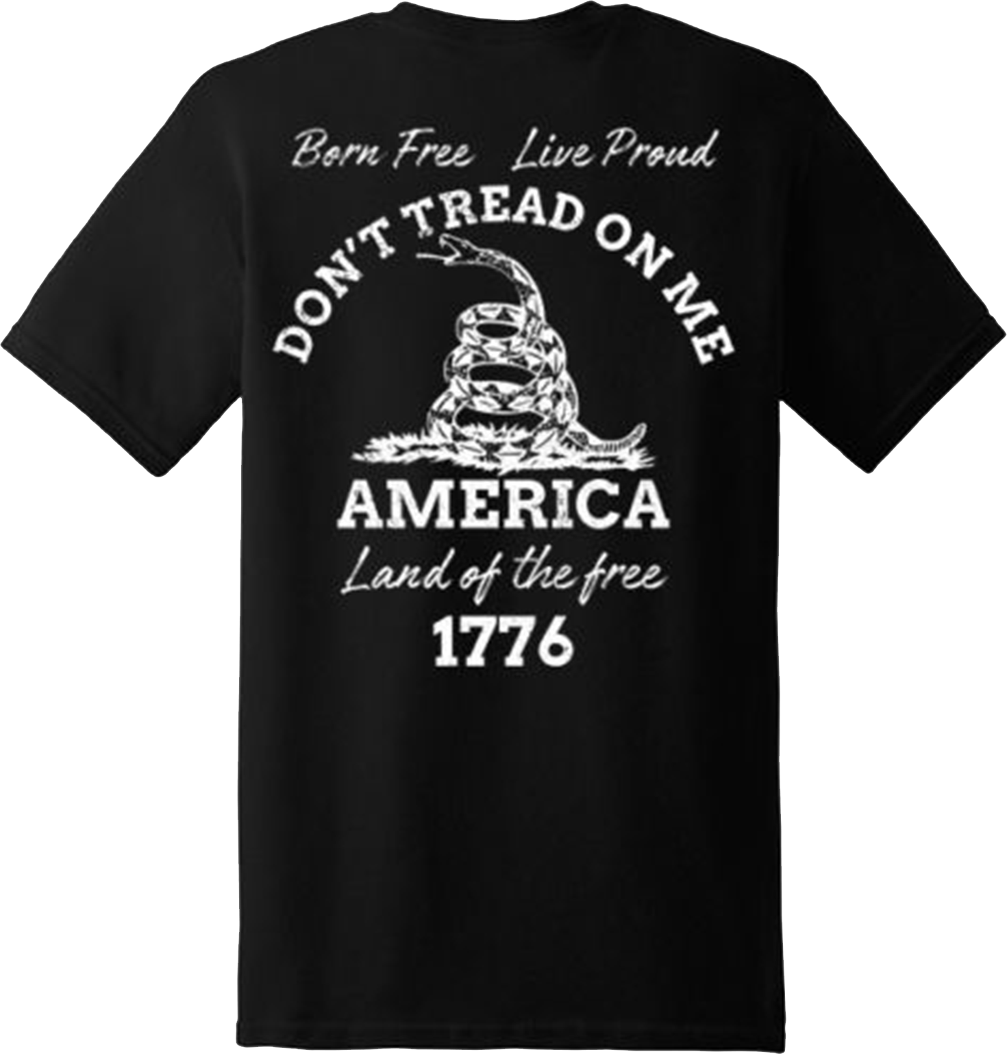 Land of the free Patriotic American T Shirt New Graphic Tee(Back Printed)