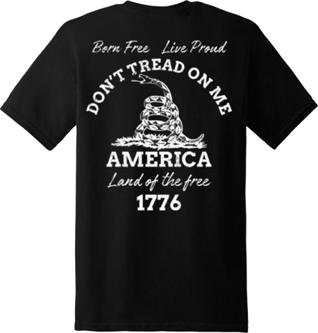 Land of the free Patriotic American T Shirt New Graphic Tee(Back Printed)