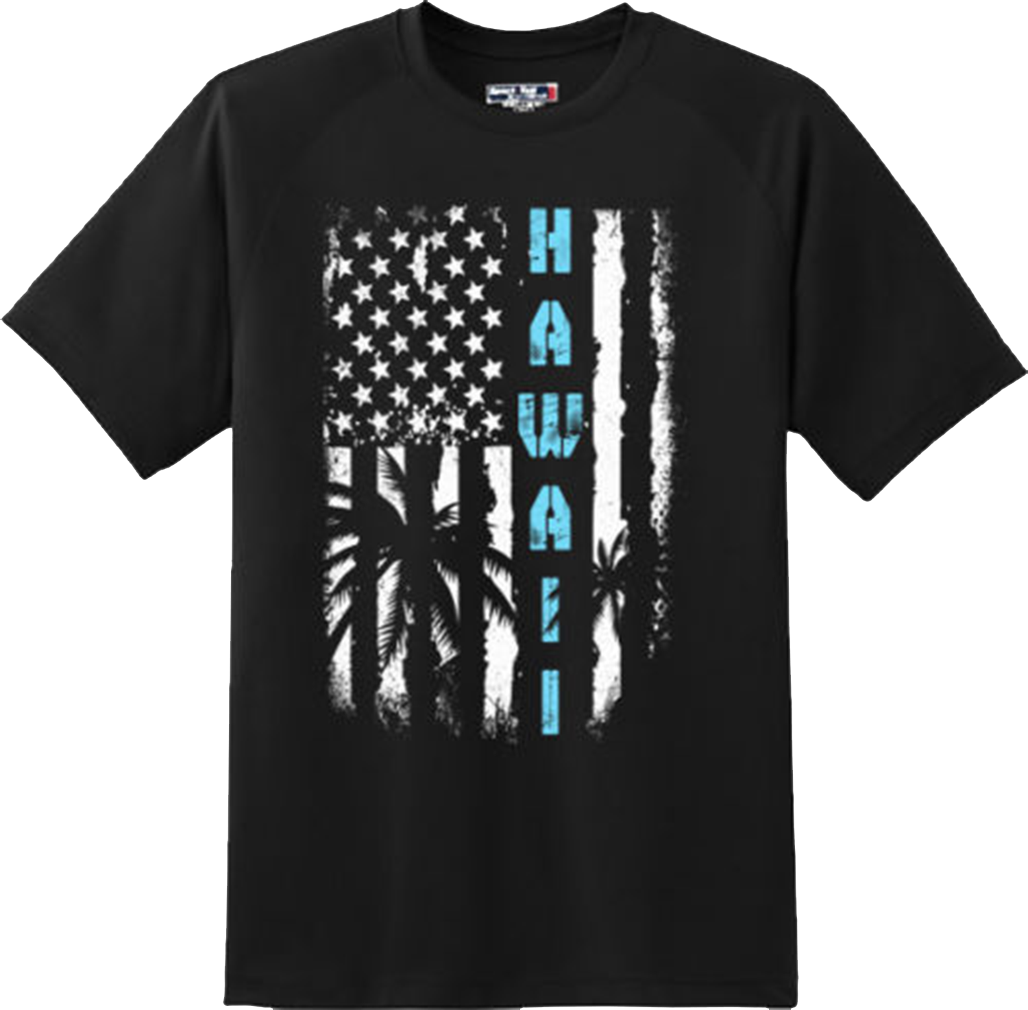 Hawaii American Flag T Shirt New Graphic Tee