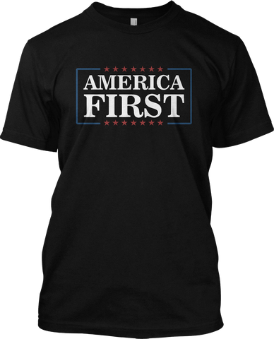 America First Political T Shirt Republican USA Graphic Tee