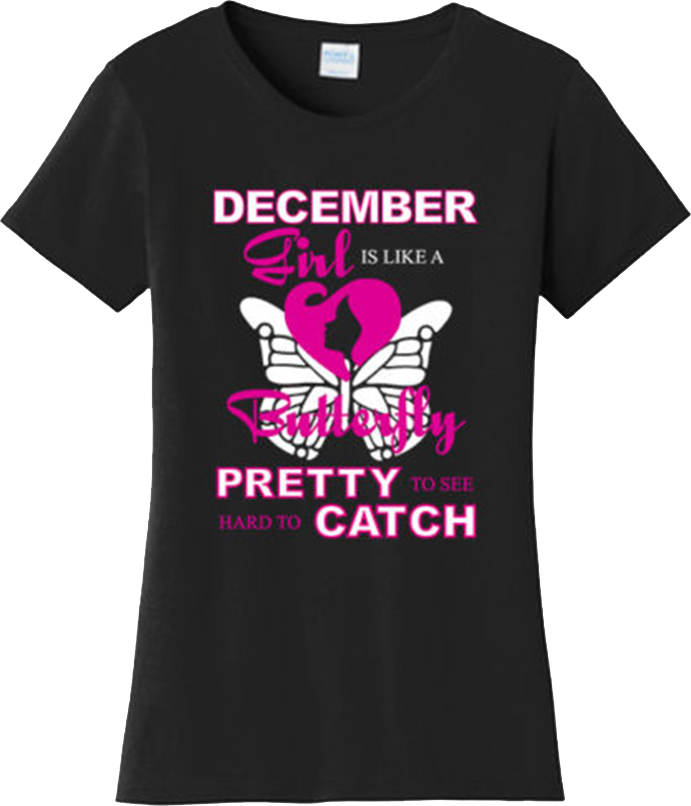 December Girl Is Like Butterfly Birthday Gift Cool T Shirt New Graphic Tee