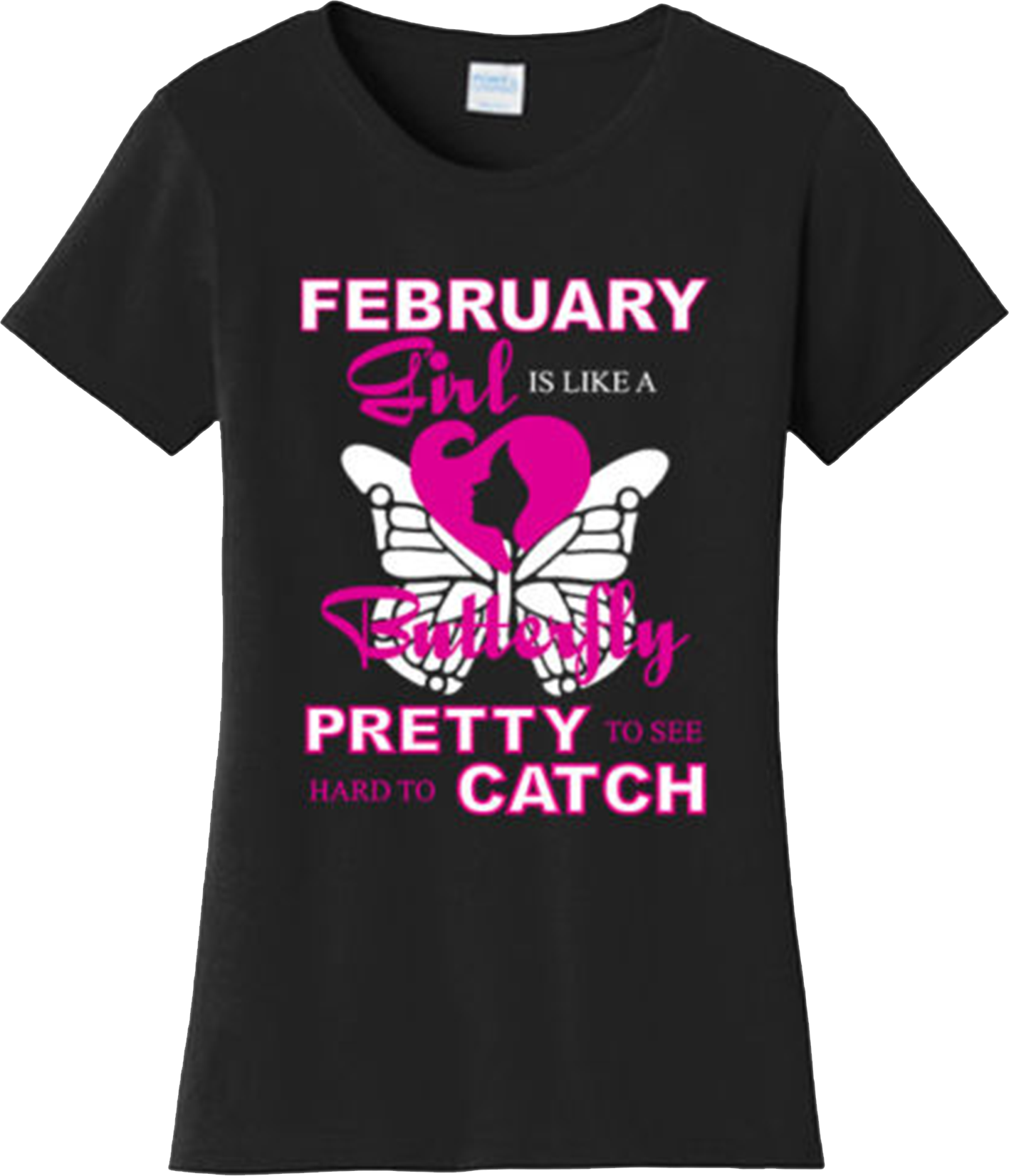February Girl Is Like Butterfly Birthday Gift Cool T Shirt New Graphic Tee