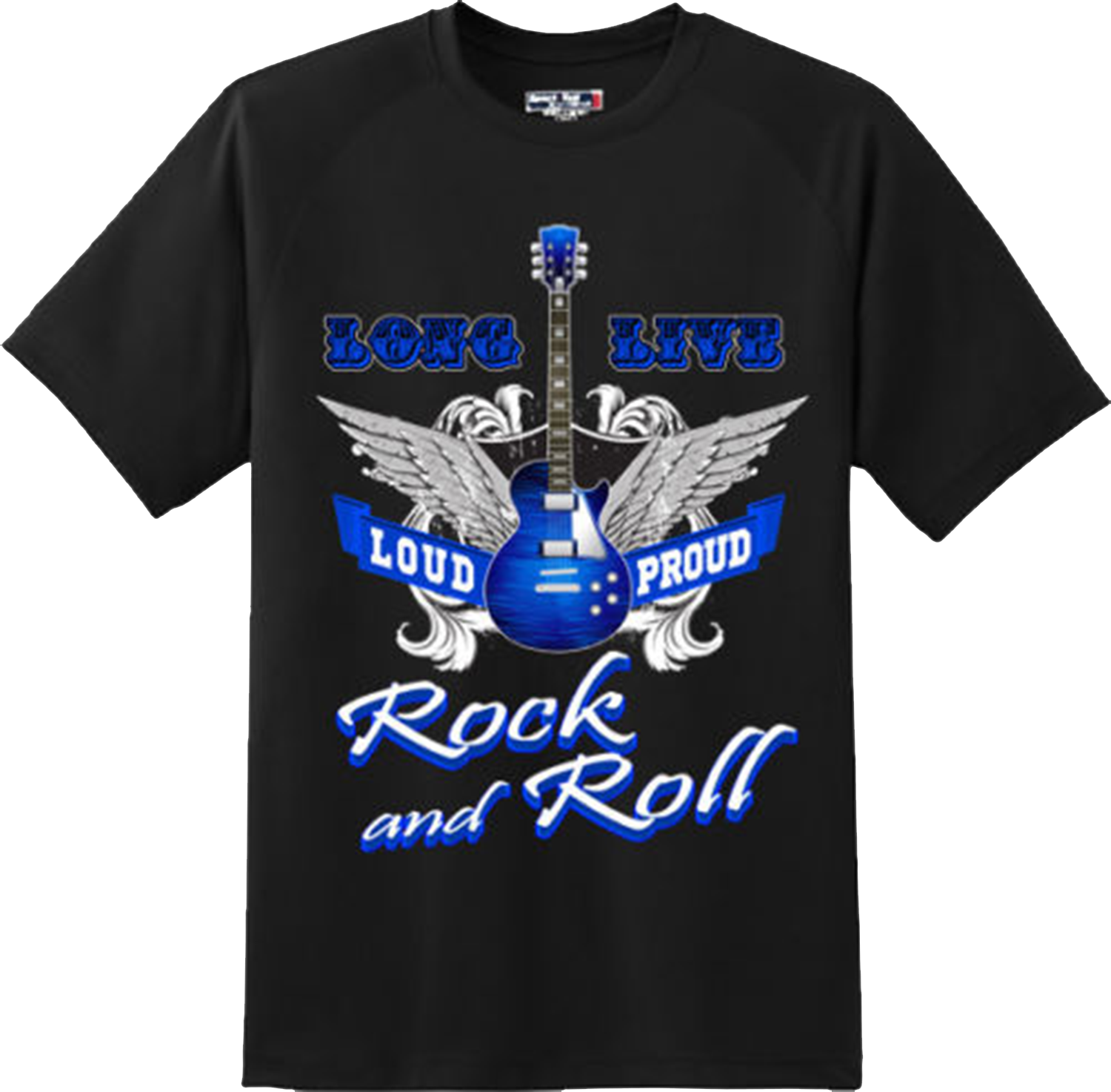Long Live Rock And Roll Guitar Music T Shirt New Graphic Tee