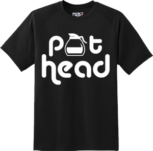 Funny Pot Head Coffee T Shirt New Graphic Tee