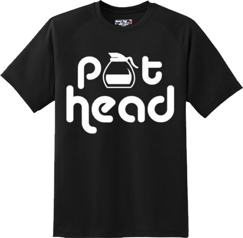 Funny Pot Head Coffee T Shirt New Graphic Tee