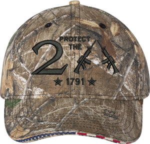 Protect The 2nd Amendment 1791 AR15 Guns Embroidered Baseball One Size Fits All Structured Cap