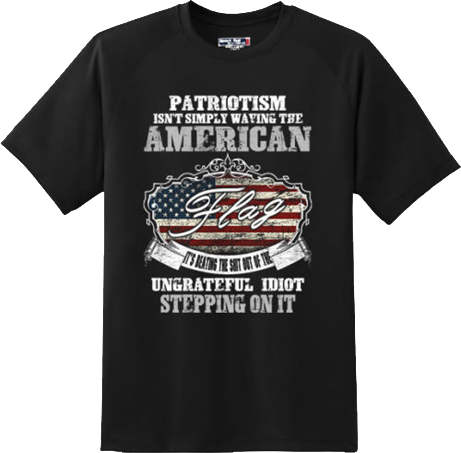 Waving The American Flag Freedom Patriotic Gift Cool T Shirt New Graphic Tee