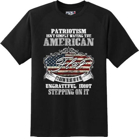 Waving The American Flag Freedom Patriotic Gift Cool T Shirt New Graphic Tee