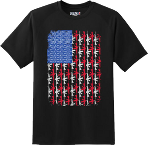 Gun US Flag America 2nd Amendment Gun Freedom Liberty T Shirt New Graphic Tee