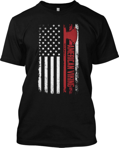 American Viking Patriotic Axe T Shirt Graphic Victory Tee