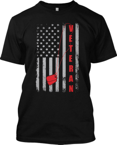 Veteran Flag American Military Memorial Patriotic T Shirt Graphic Tee