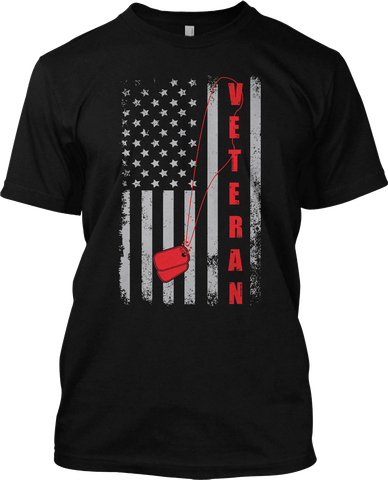 Veteran Flag American Military Memorial Patriotic T Shirt Graphic Tee