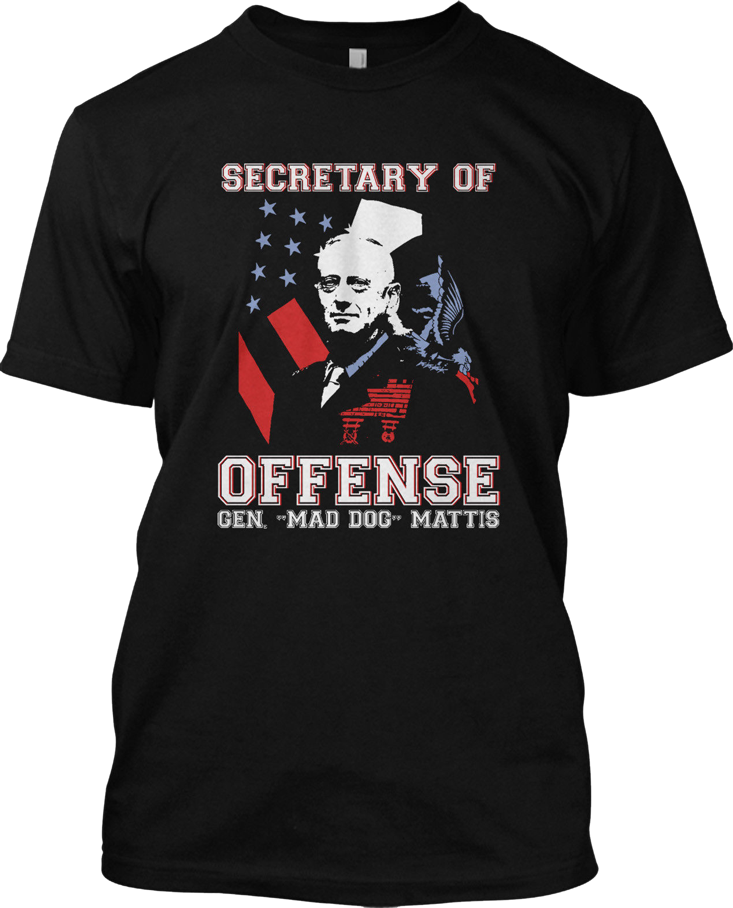 Secretary Of Offence Gen. "Mad Dog" Mattis Patriotic T Shirt Graphic Tee