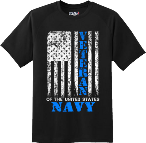 Navy Veteran US Flag Vintage Patriotic America Gift T Shirt New Graphic Tee