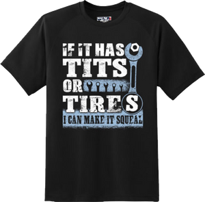 Funny Mechanic I Can Make It Squeal Humor Car Adult T Shirt New Graphic Tee