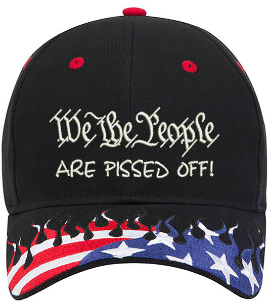 We the people are pissed off Embroidered  US Flag One Size Fits All Structured Hat