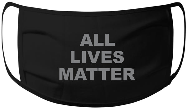 (Pack of 2) All Lives Matter 3Ply 100% Cotton  Face Mask One Size Fits Most(Unisex)