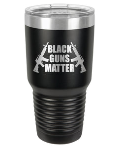 Black Guns Matter 2nd Amendment Polar Camel Double Wall Vacuum Insulated Laser Engraved Tumbler