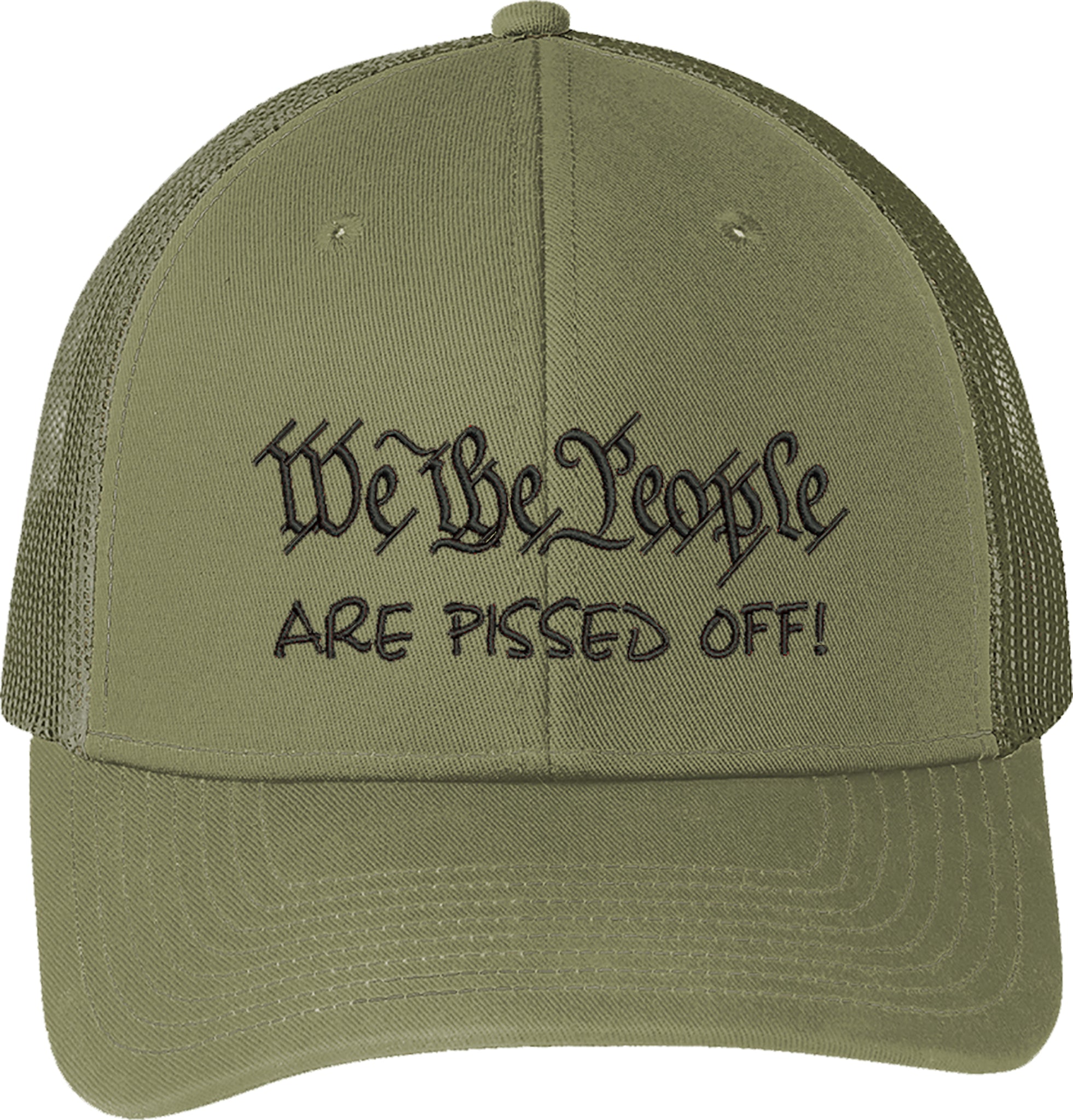 We the people are pissed off Trucker Mesh-Back  Embroidered Baseball One Size Fits All Structured Hat