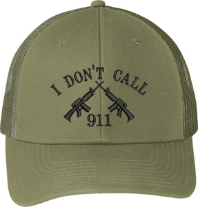 I Don't Call 911 2nd Amendment 1791 AR15 Guns Embroidered Baseball One Size Fits All Structured Cap