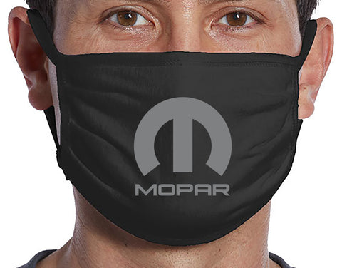 (Pack of 2) Mopar Car Racing 3Ply 100% Cotton  Face Mask One Size Fits Most(Unisex)